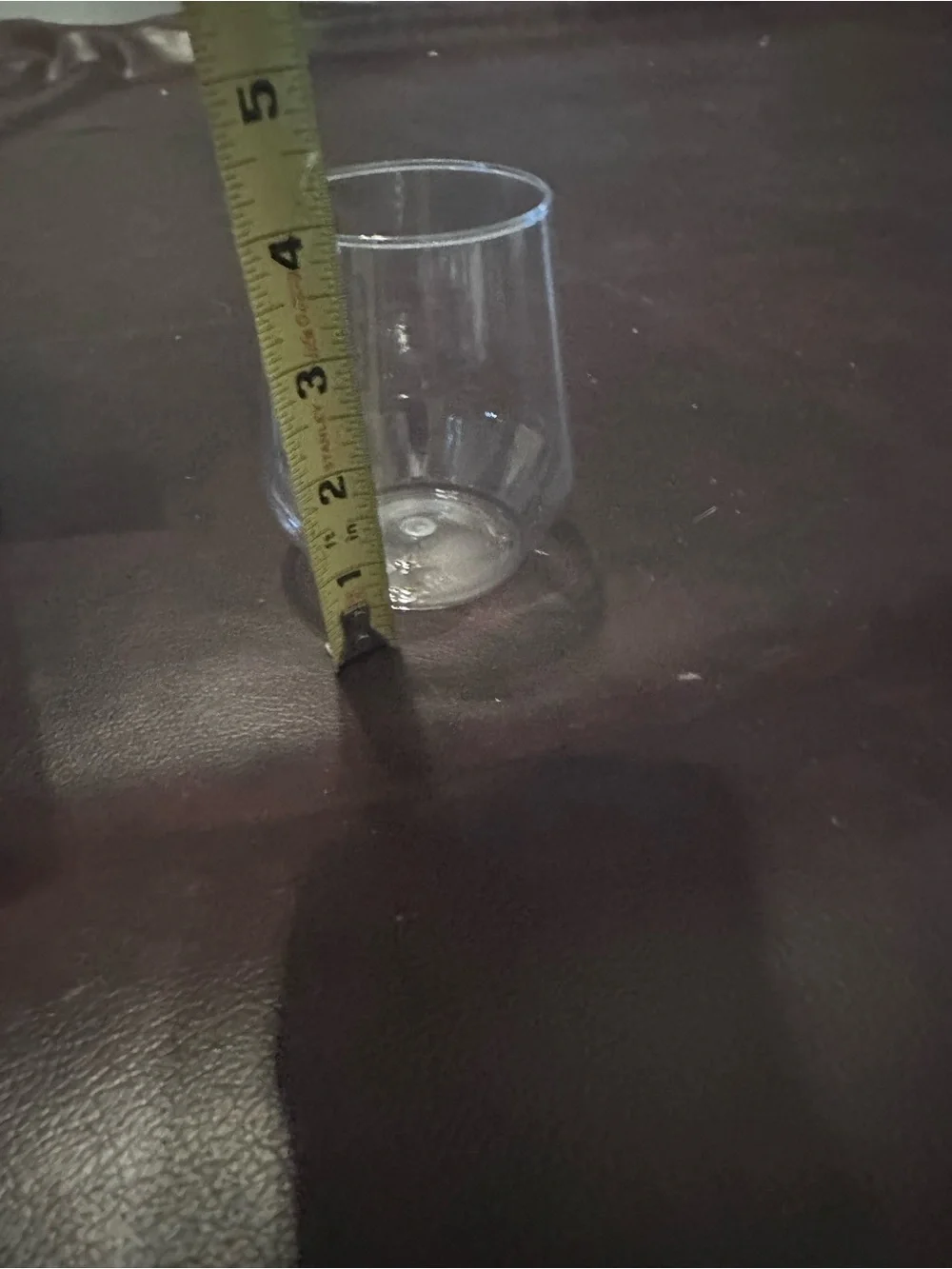Plastic stemless wine glasses